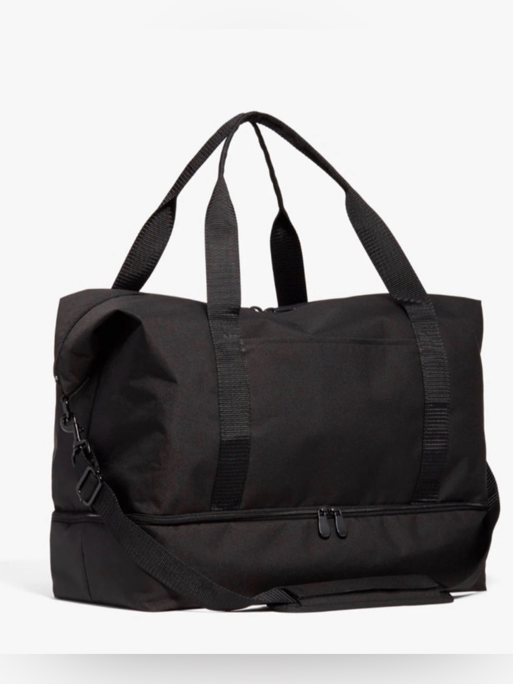 Black Lo&Sons Catalina Deluxe Travel Tote with Shoe Compartment